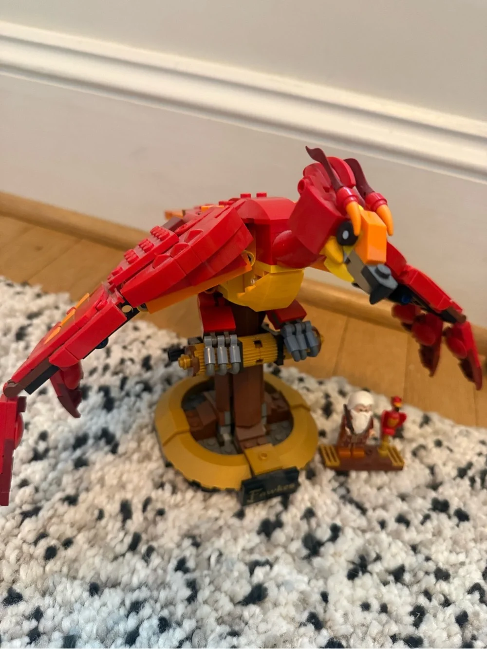 LEGO Harry Potter Fawkes Phoenix Model - Red, Yellow
